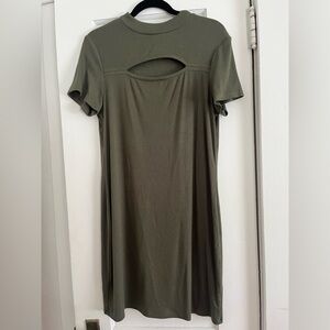 No Boundaries Olive Green Dress